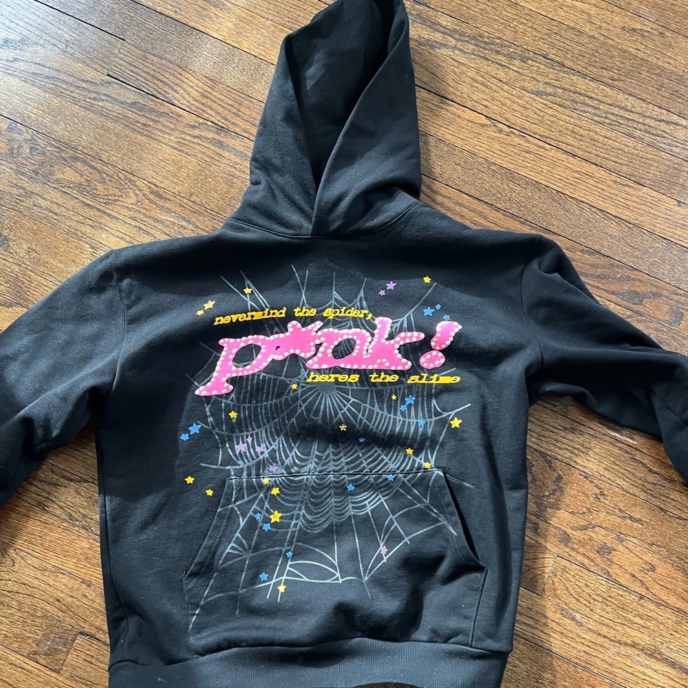 Black and Pink Sp5der Hoodie